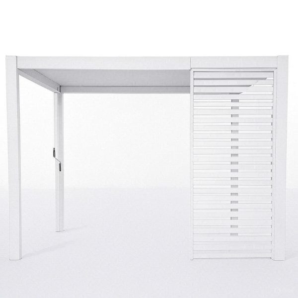 Persienne blanche pour côté 3 mètres pour pergola Evora 3.60 x 6 mètres