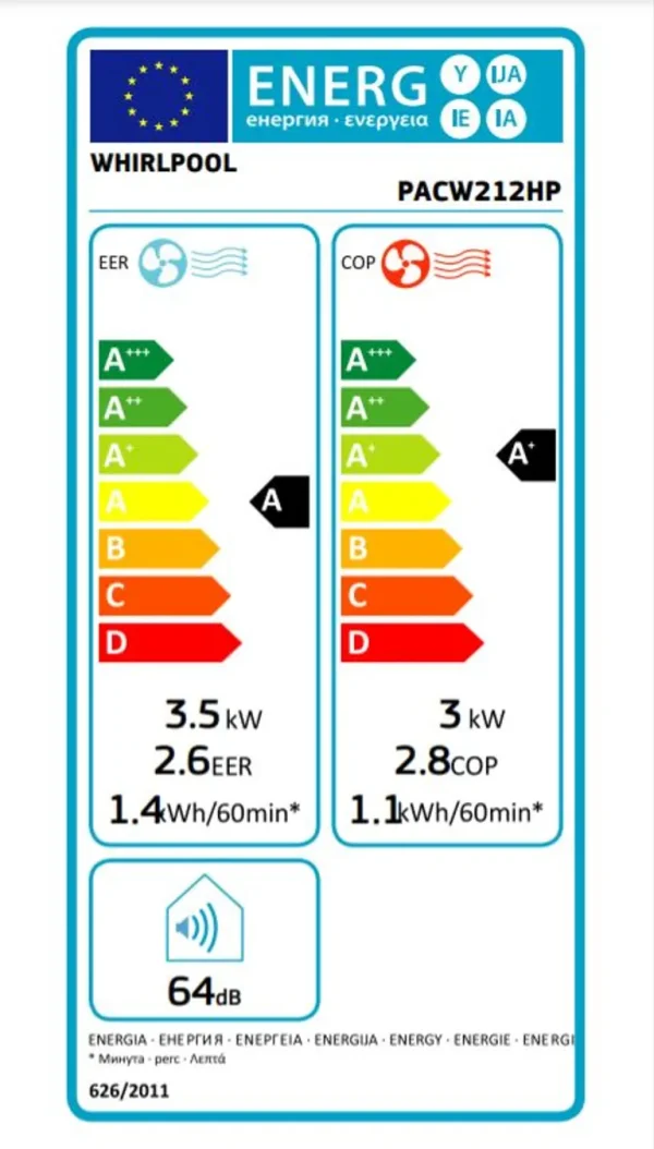 Climatiseur mobile PACW212HP Whirlpool Split