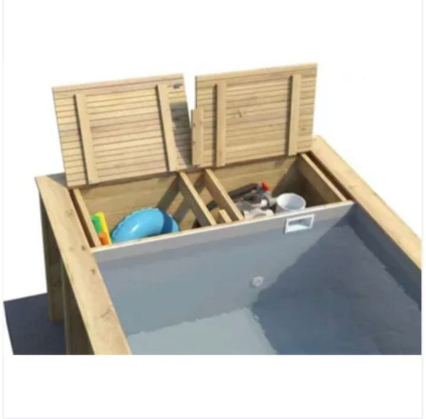 Piscine hors-sol , bois Pool'n box BWT MYPOOL ,rectangulaire x L 6.1 x l 2.37 x H