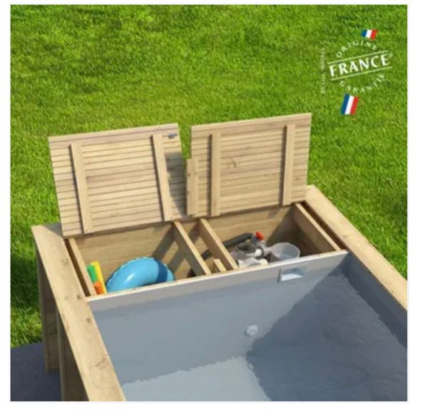 Piscine hors-sol , bois Pool'n box BWT MYPOOL ,rectangulaire x L 6.1 x l 2.37 x H