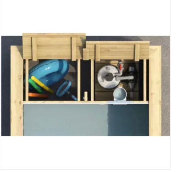 Piscine hors-sol , bois Pool'n box BWT MYPOOL ,rectangulaire x L 6.1 x l 2.37 x H