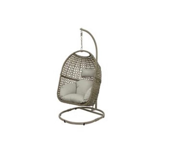 Fauteuil suspendu œuf de jardin brun Royan - Jardideco Design Moderne