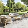 Salon de jardin Papouasie 5 places - Polyester, Acacia certifié FSC®