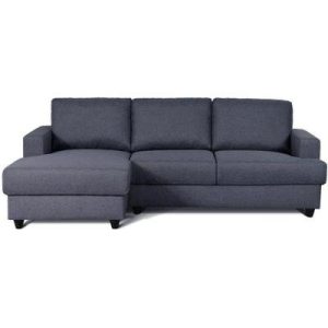 PAUL Canapé d'angle gauche 4 places -Tissu gris anthracite-Contemporain Design Moderne