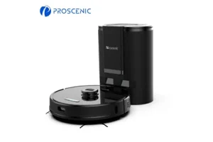 PROSCENIC ASPIRATEUR ROBOT ET LAVEUR INTELLIGENT M8 PRO AVEC LE COLLECTEUR AUTOMATIQUE DES POUSSIÈRES, NAVIGATION AU LASER 8.0, 3000PA, NOUVELLE SÉRIE 2021