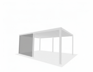 Store blanc pour côté 6 mètres pour pergola Evora 3.60 x 6 mètres