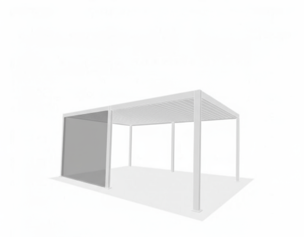 Store blanc pour côté 6 mètres pour pergola Evora 3.60 x 6 mètres