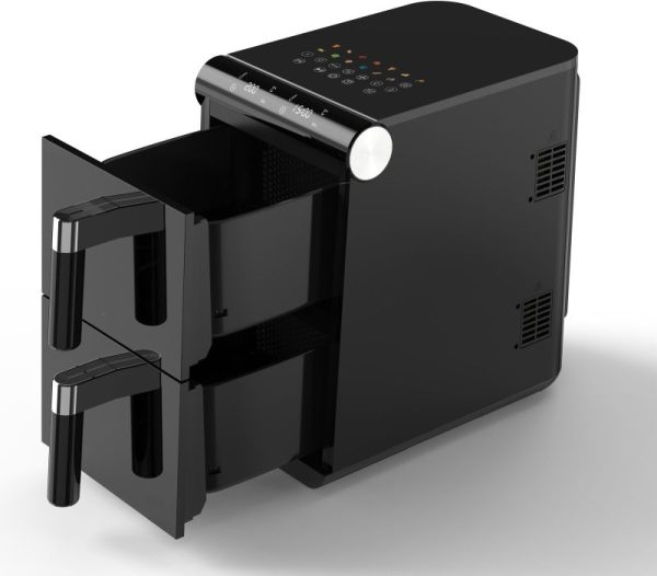 Friteuse-a-air-chaud-AF169-7d54d_800x800 Friteuse à air chaud PURELEC 11L 1700W 2 paniers 4 en 1 13 programmes - AF169