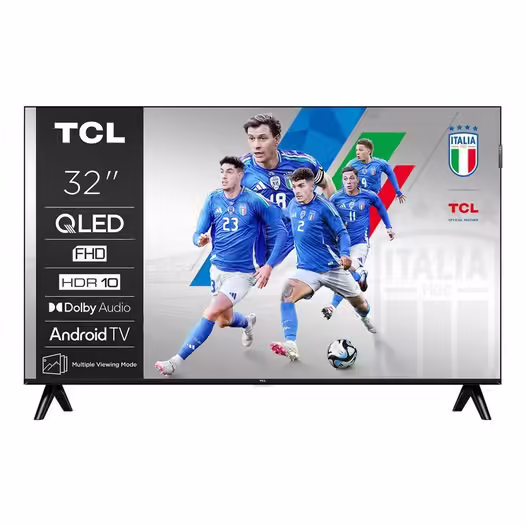 TV QLED TCL 32S59K – 80 cm (32″) Full HD avec design aluminium brossé