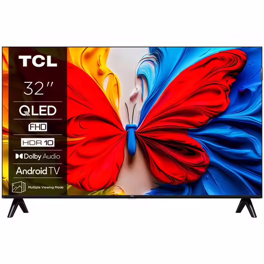 TV QLED TCL 32S59K – 80 cm (32″) Full HD avec design aluminium brossé