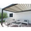 pergola-bioclimatique-aluminium-s3-entre-murs-lames-perpendiculaires-sur-mesure (2) Pergola Bioclimatique Aluminium S3 Entre Murs Lames Perpendiculaires – Motorisation Électrique