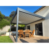 pergola-bioclimatique-lames-perpendiculaire-sur-mesure-pas-cher-h3-extra-large-sur-mesure (1) Pergola Bioclimatique Aluminium H3 Adossée Lames Orientables Perpendiculaires – Motorisation Double Vérins