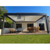 pergola-bioclimatique-lames-perpendiculaire-sur-mesure-pas-cher-h3-extra-large-sur-mesure Pergola Bioclimatique Aluminium H3 Adossée Lames Orientables Perpendiculaires – Motorisation Double Vérins