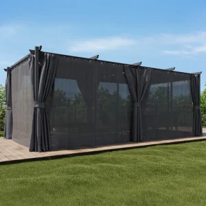 Pergola Bioclimatique Aluminium S3 Adossée – Lames Orientables Électriques